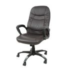 Silla de polipiel café soporta 150 kg (59 x 65 x 100 - 108) cm