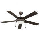 Ventilador de techo 132 cm (52") 5 aspas 2 luces chocolate Designers Lighting