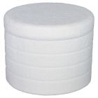 Ottoman mdf y tela crema soporta hasta 109 kg