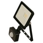 Reflector negro para exterior LED 10 W luz neutra con sensor de movimiento General Lighting