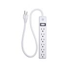 Regleta con 6 tomas y cable de 0.6 m blanca GE