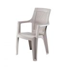 Silla beige ratan con brazo eterna sanchia