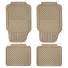 Set 4 alfombras para carro caucho beige