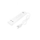 Regleta supresora 3 tomas + 2 USB 245 J blanca