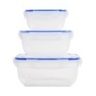Set 3 piezas contenedores para alimentos plástico traslucido excellent houseware
