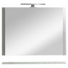 Espejo rectangular (80 x 60) cm borde esmerilado incluye repisa y luz