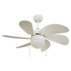 Ventilador de techo 81 cm (32") 6 aspas 1 luz blanco Designers Lighting