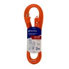 Extensión para interior SJTW 2 x 1.31 mm2 2 m (16 AWG) naranja