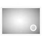 Espejo rectangular led (100 x 70) cm luz blanca con antiempañante y aumento