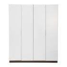 Ropero 4 puertas de melamina blanco (169 x 216 x 181.6) cm