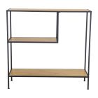 Estante de hierro de 2 niveles con compartimento interno (100 x 33 x 96) cm 4.08 kg (9 lb) por nivel
