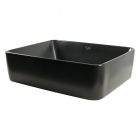 Lavamanos rectangular sobreponer negro (13.5 x 48.5 x 38) cm