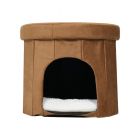 Ottoman mdf y tela marrón soporta hasta 104 kg