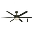 Ventilador de techo 152 cm (60") 6 aspas 1 luz negro Designers Lighting