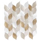 Malla decorativa aluminio y mármol (30 x 30) cm Foglie Tiver Beige