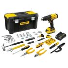 Taladro percutor 1/2" 20v + 1 batería + cargador + caja stanley