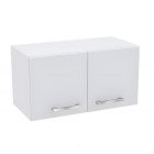 Mueble blanco de sobre campana en melamina con 2 puertas (37 x 76 x 32) cm