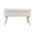 Ottoman mdf y tela beige soporta hasta 100 kg