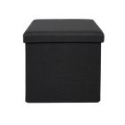 Ottoman lino base mdf negro soporta 130 kg (38 x 37 x 38) cm