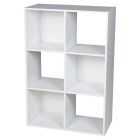 Mueble organizador cubos 6 espacios melamina blanco 61x30x90cm