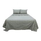 Set de sábanas matrimonial polycotton 4 piezas variedad de colores cuadros (140 x 200) cm