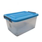 Caja organizadora transparente con tapa y rodos 23 l