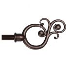 Tubo cortinero andover acero/pvc liso chocolate 15.88 mm (5/8") 122 - 218cm