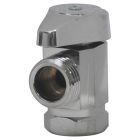 Llave de control latón angular de pared (12.70 x 12.70) mm (1/2x1/2") 1/4 de vuelta Coflex