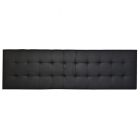 Respaldo para cama de polipiel queen negro (63 x 165 x 5) cm
