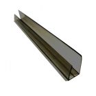 Perfil u 6mm 3.65 m bronce policarbonato Tezza