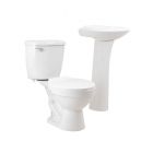 Combo de inodoro Italgrif de 2 piezas + lavamanos con pedestal