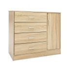 Gavetero beige 4 gavetas 1 puerta