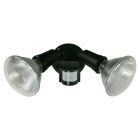 Base para reflector negro para exterior 150 W 2 luces e27 con sensor de movimiento Ike Lite