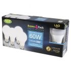 Bombillo LED 9 W 4 unidades e27 A60 luz blanca Ecomax