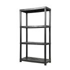 Estante plástico 4 niveles (144 x 79 x 39) cm negro