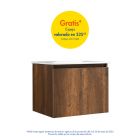 Mueble de baño Benín MDF 48 x 61 x 46 cm marrón incluye lavamanos y desagüe