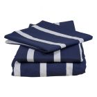 Set de sábanas queen polycotton 4 piezas variedad de colores rayas
