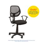 Silla secretarial malla negra base plástica