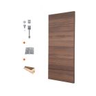 Combo de puerta laminada wengue o espresso 75-95x210cm + Mocheta + bisagra + manija