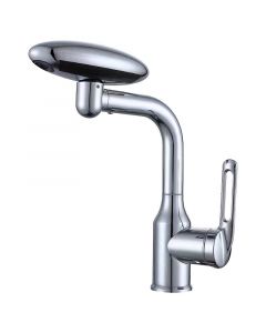 Grifo para lavamanos monomando cuello bajo cromado