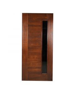 Puerta entamborada cedro asiático ventana vertical 207x95 cm 45 mm con acabado