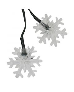 Luces navideñas forma copos de nieve 20 led 4.5 metros multicolor