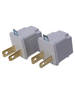 2 pack adaptador polarizado 3a 2 blanco