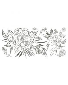 Sticker decorativo boceto de flores