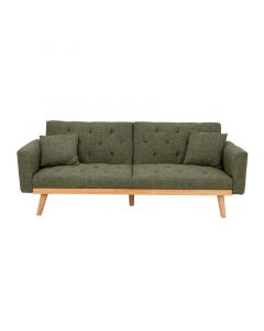 Sofá cama 3 plazas verde (187 x 77 x 77) cm