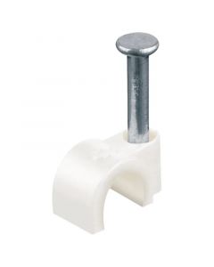 Grapa para cable 8 mm blanco 20 unidades