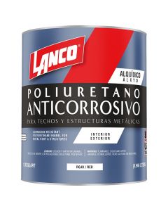 Pintura anticorrosiva de poliuretano rojo 946 mL (1/4 gal) Lanco