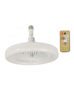 Ventilador enroscable 20 W e27 con luz LED ajustable (3000 a 6500) K blanco Designer