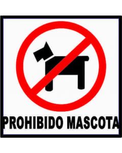 Rótulo Prohibido mascota autoadhesivo