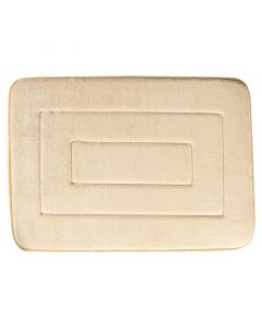 ALFOMBRA DE BAÑO MEMORY FOAM BEIGE 43 X 61 CM